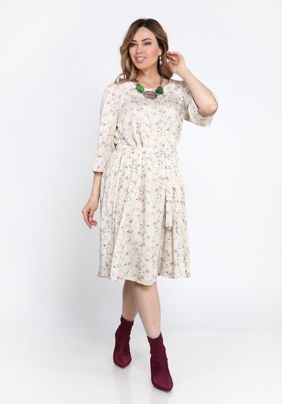 Платье с принтом мильфлер шир.  580, рис. 9