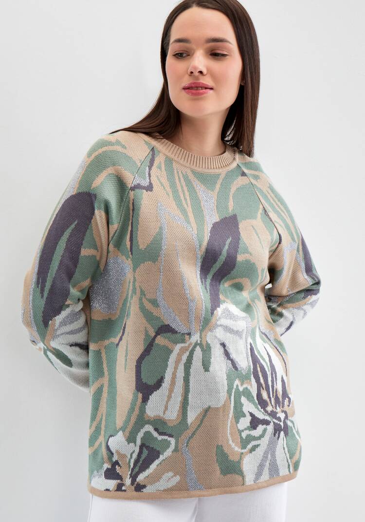 Джемпер с растительным орнаментом шир.  750, рис. 28