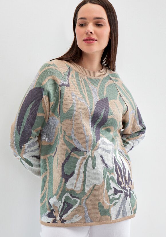 Джемпер с растительным орнаментом шир.  580, рис. 28