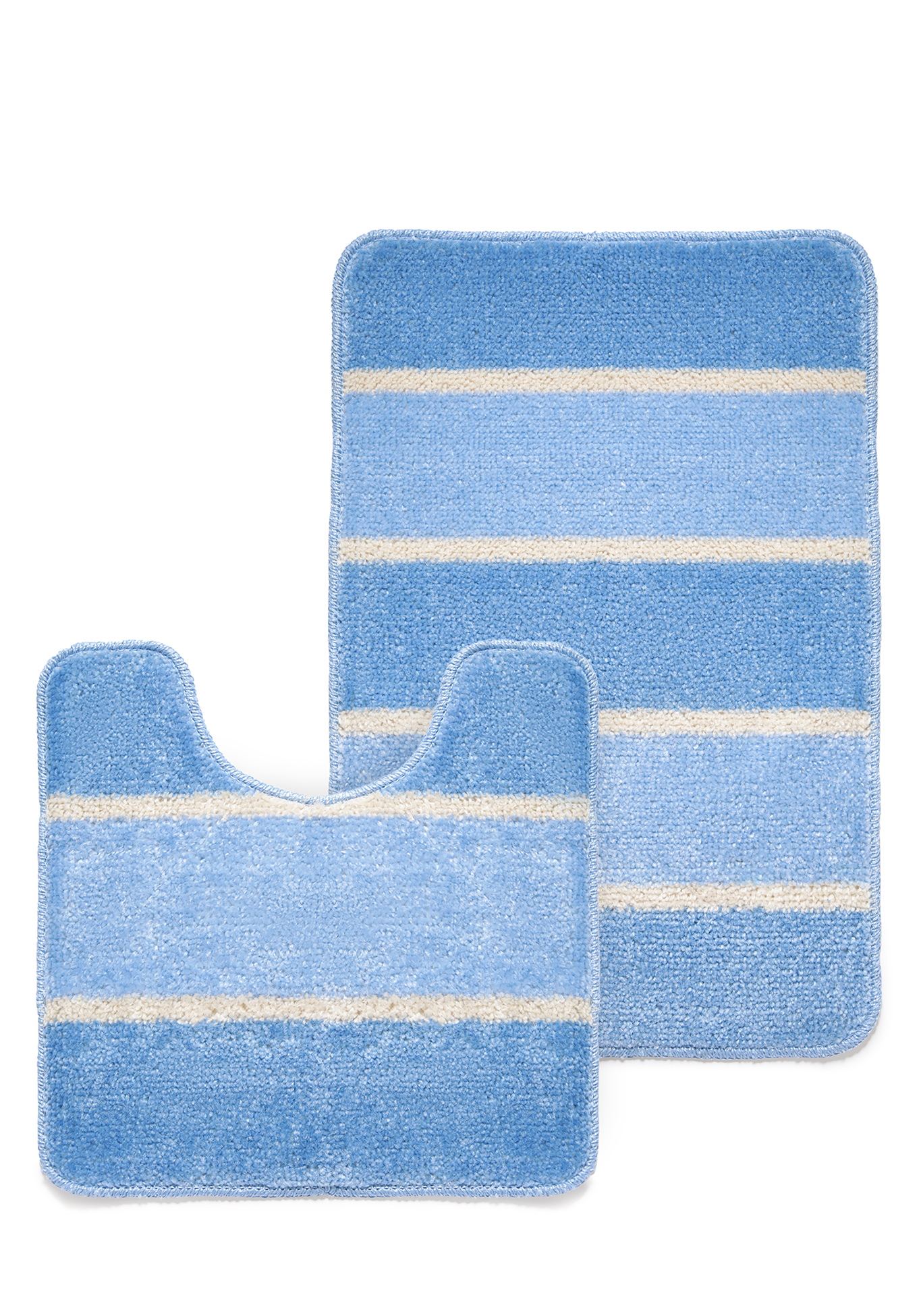 Комплект ковриков для ванной «Альянс», цвет голубой