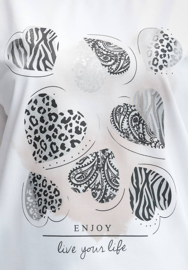 Блуза с принтом Сердца шир.  750, рис. 5