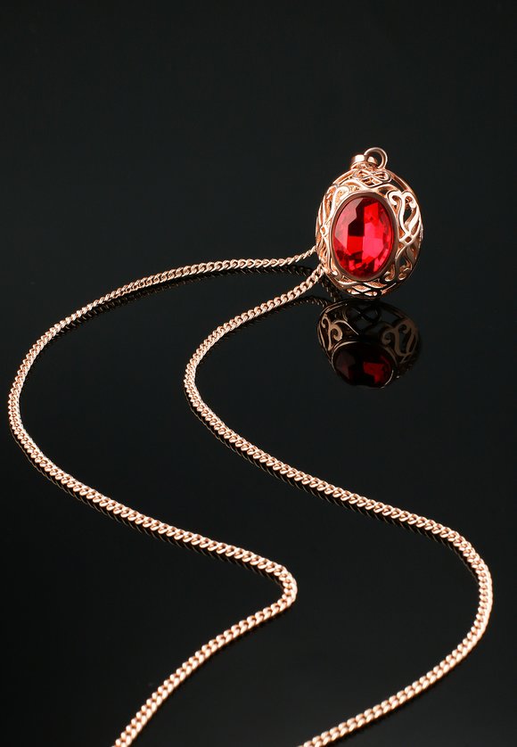 Комплект сережек Рубиновая страсть шир.  580, рис. 5