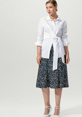 Юбка миди с цветочным принтом