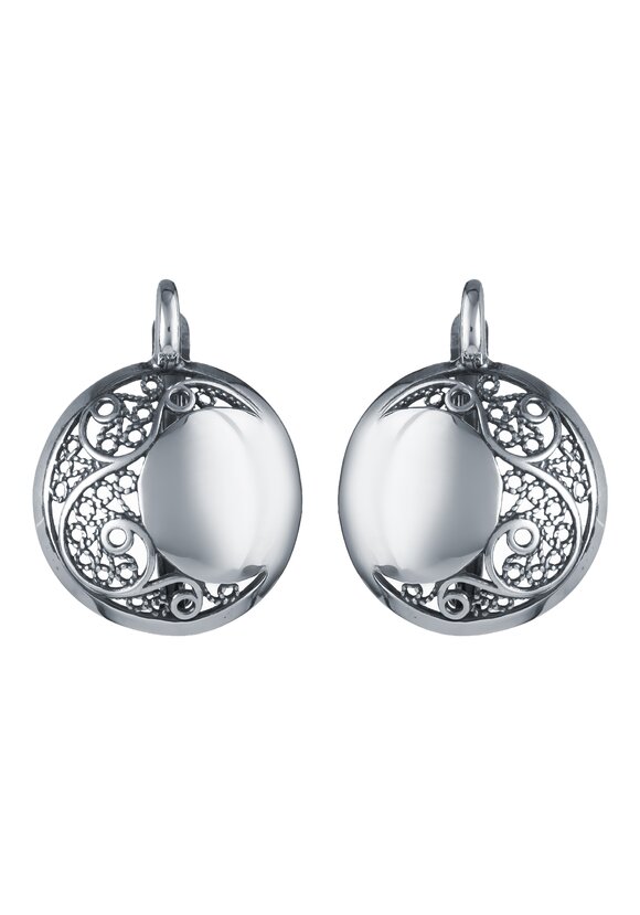 Серьги серебряные Винтажный шик шир.  580, рис. 4