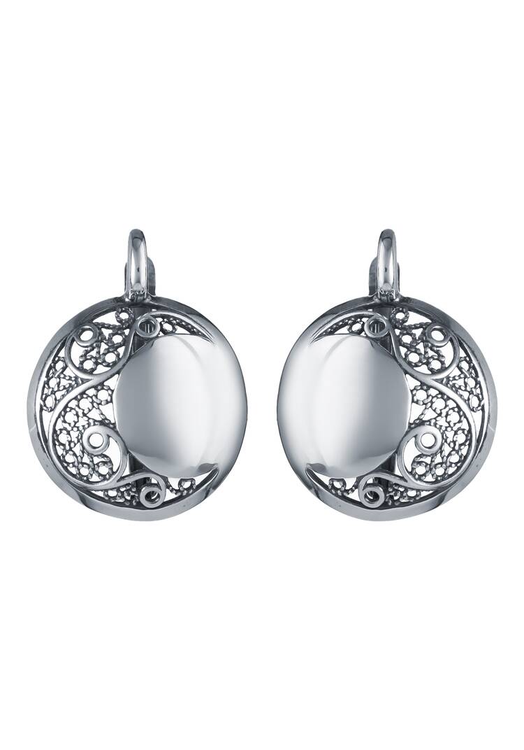 Серьги серебряные Винтажный шик шир.  750, рис. 4