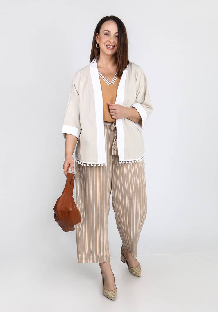 Кардиган летний с декоративной отделкой шир.  750, рис. 15