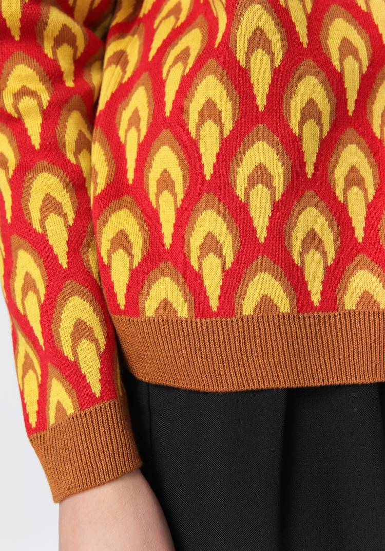 Кардиган с рисунком по стану и рукавам шир.  750, рис. 5