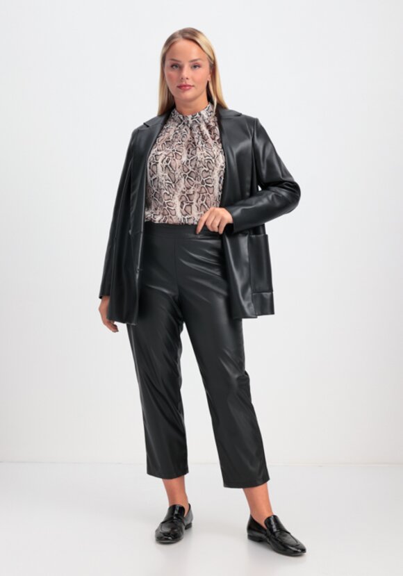 Брюки из экокожи длиной 7/8 шир.  580, рис. 8