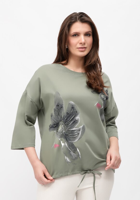 Блуза с принтом на кулиске шир.  580, рис. 25