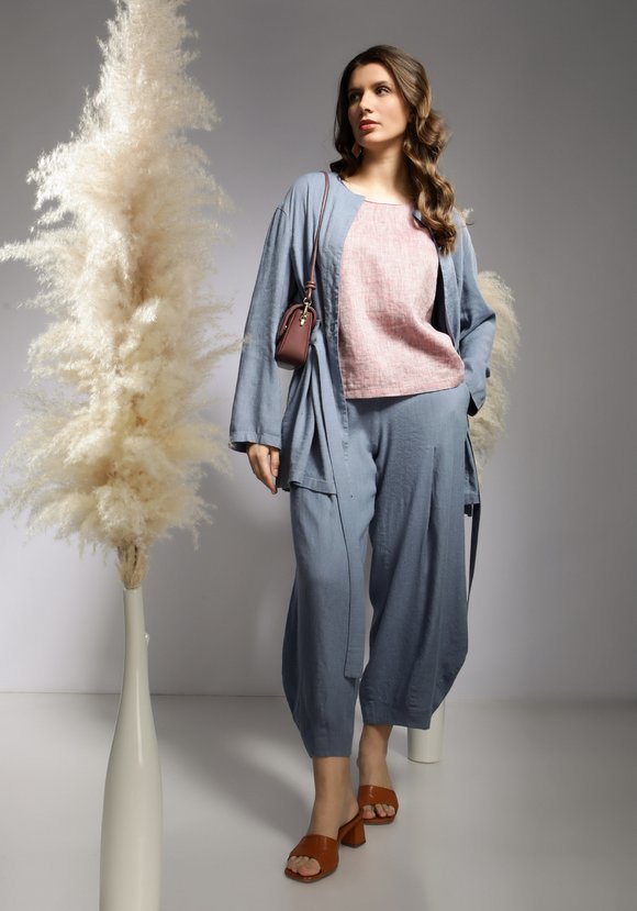 Кардиган женский с поясом Элеонора шир.  580, рис. 8