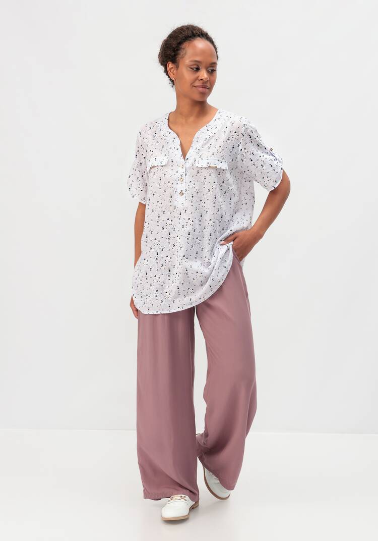 Блуза с цветочным принтом Офелия шир.  750, рис. 8