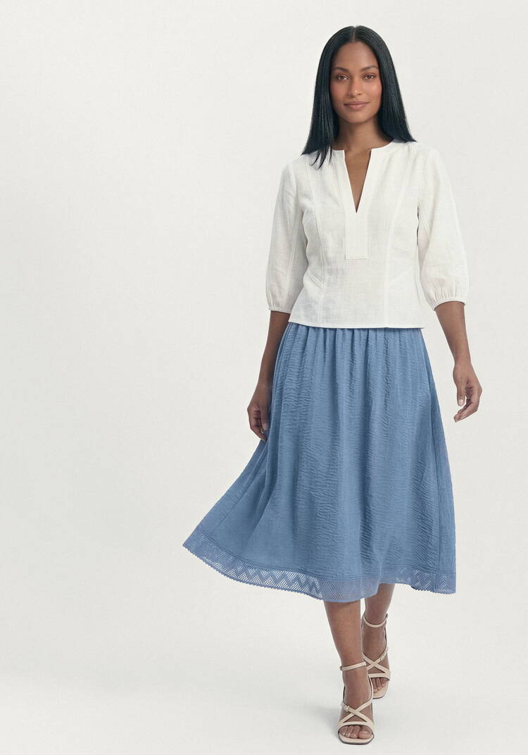 Юбка изо льна Магия кружева шир.  750, рис. 7