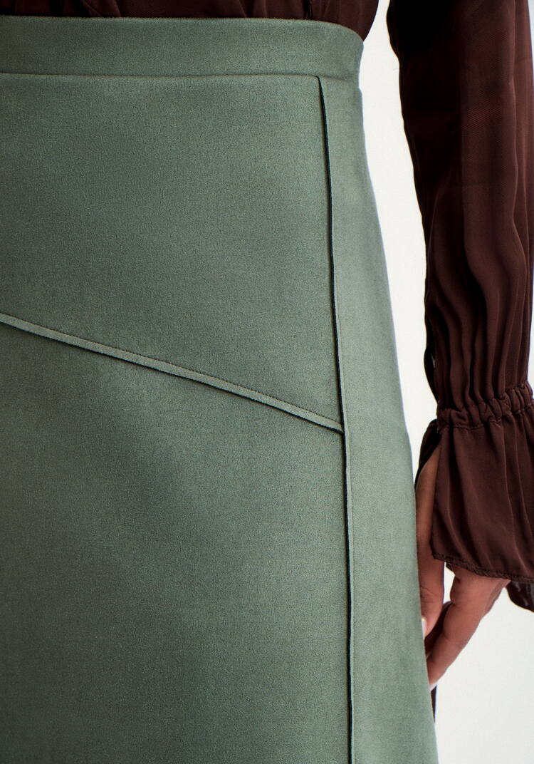 Юбка с конструктивными отстрочками шир.  750, рис. 5