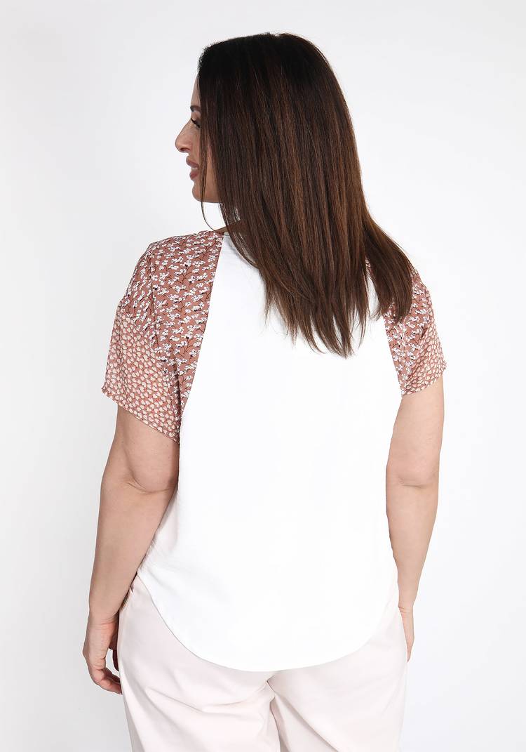 Блуза из трёх видов тканей шир.  750, рис. 6