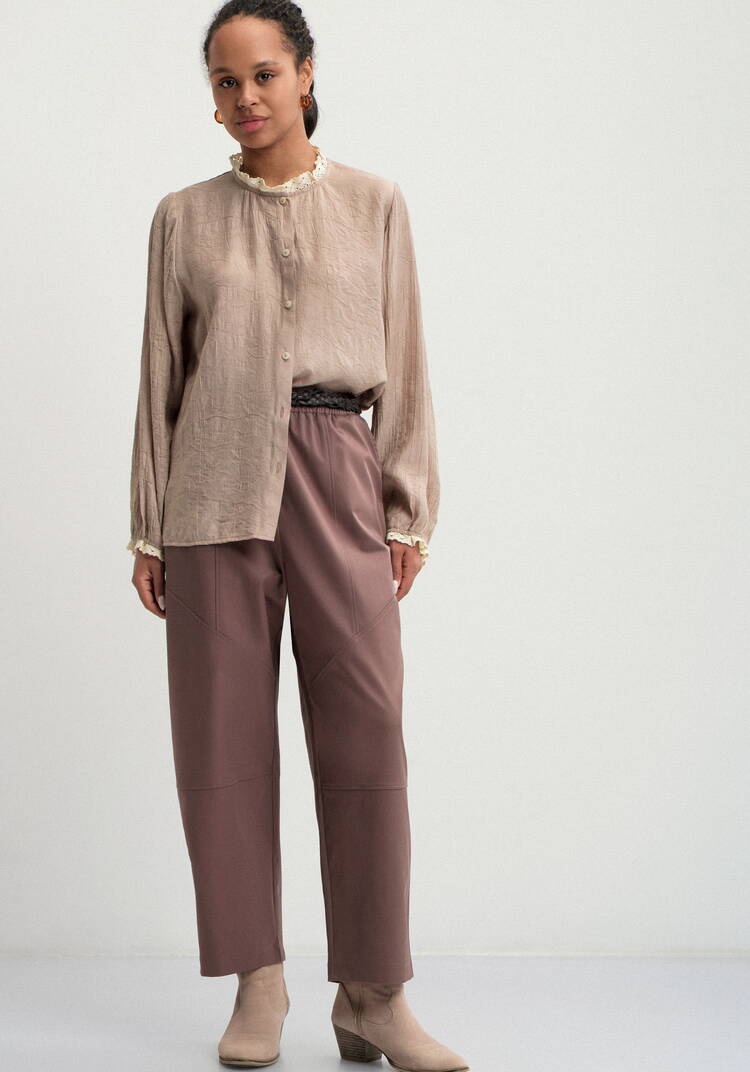 Блуза с отделкой кружева Аниса шир.  750, рис. 7