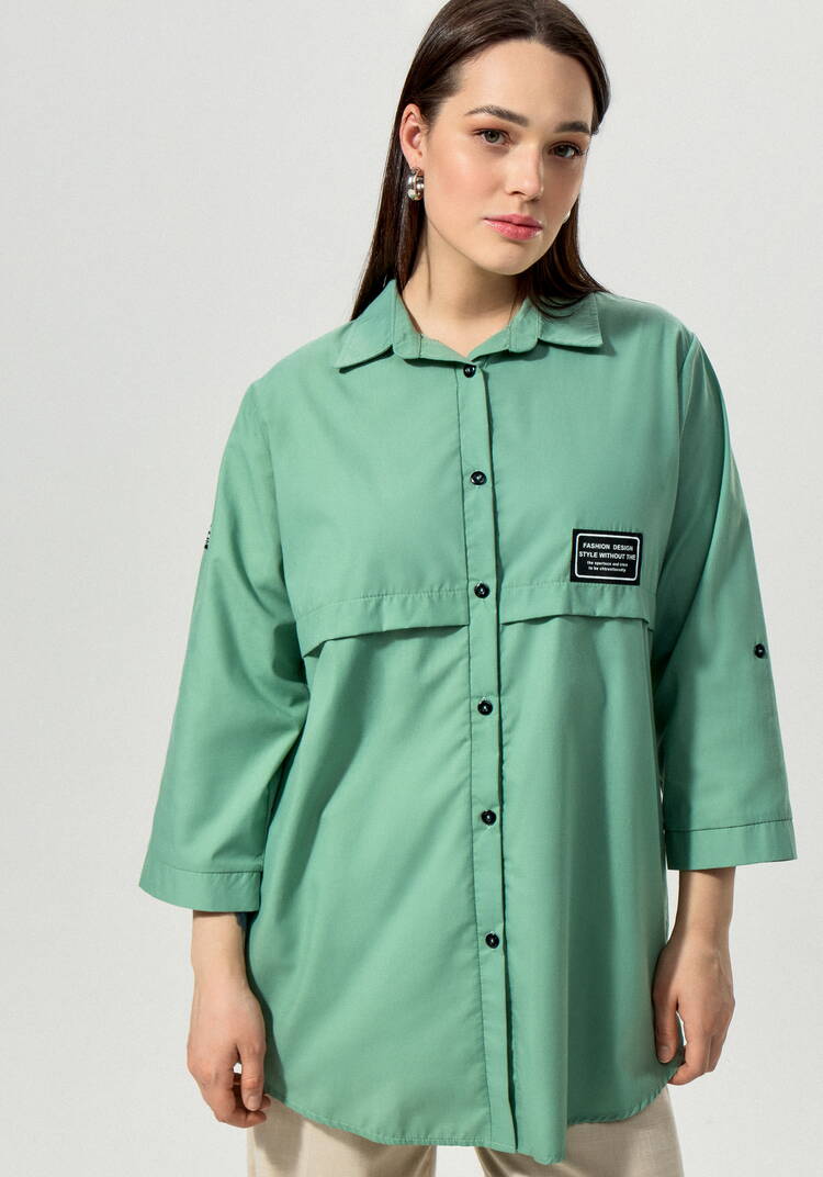 Рубашка с патами на рукаве Джоан шир.  750, рис. 17