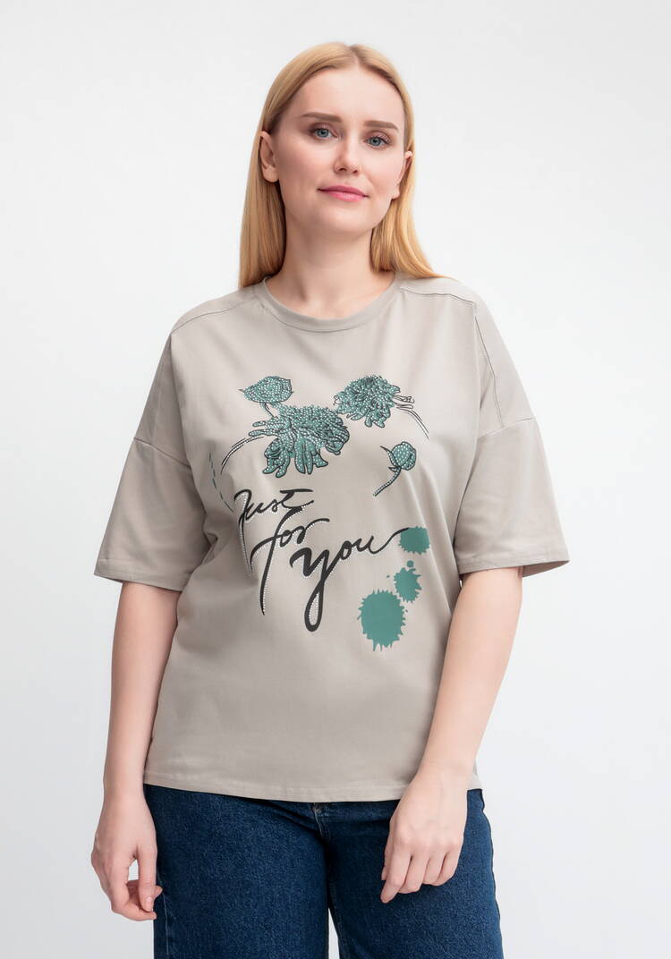 Футболка с принтом и рукавом 3/4 шир.  750, рис. 14