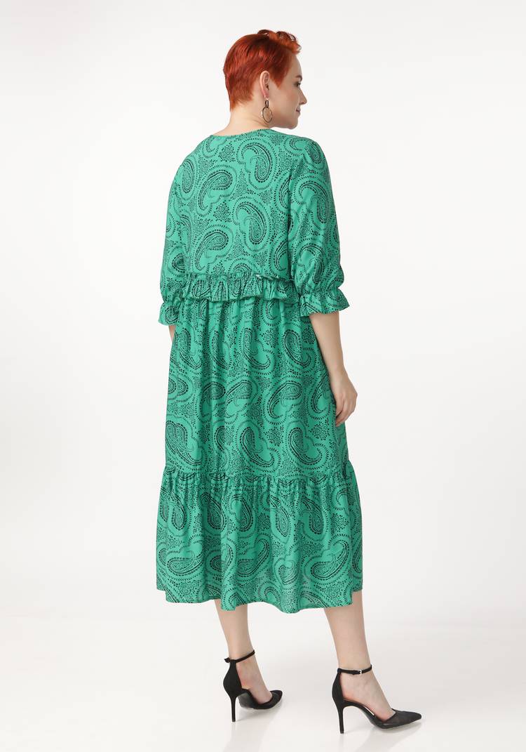 Платье принтованное с воланами шир.  750, рис. 6