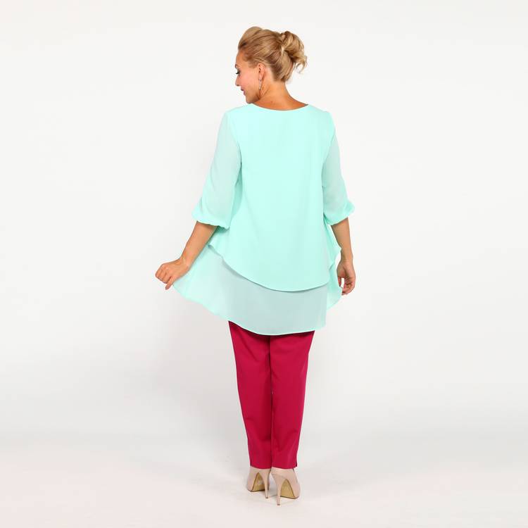 Туника из шифона с удлиненной спинкой шир.  750, рис. 11