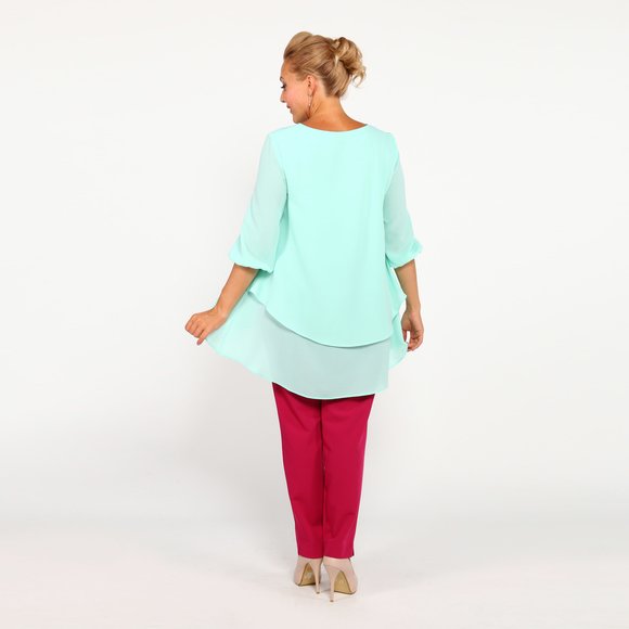 Туника из шифона с удлиненной спинкой шир.  580, рис. 11