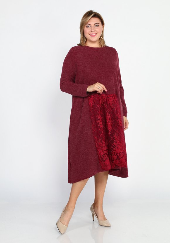 Платье с кружевной вставкой шир.  580, рис. 2