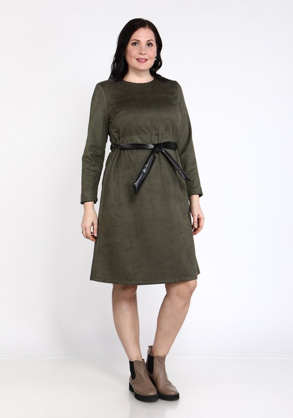 Платье с кулиской из эко-замши шир.  580, рис. 2