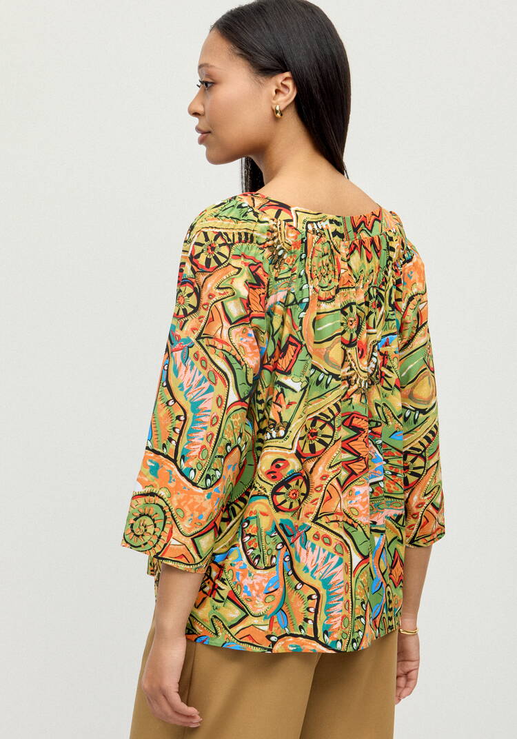 Блуза Мозайка нежности шир.  750, рис. 3