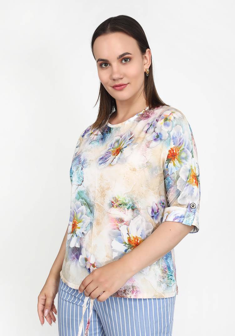 Туника Цветочный свет шир.  750, рис. 4