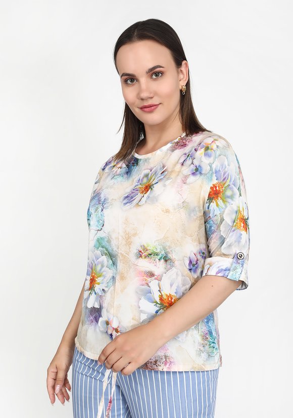 Туника Цветочный свет шир.  580, рис. 4