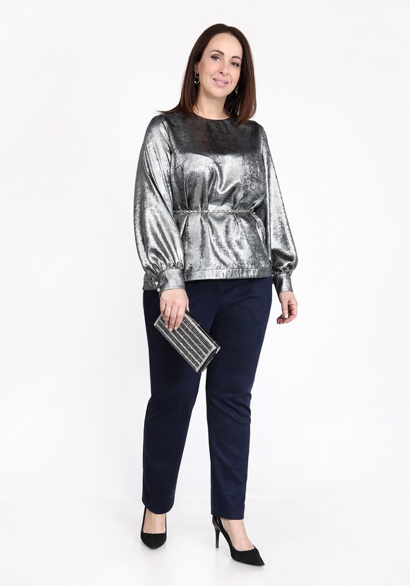 Блуза с объемным рукавом на манжете шир.  580, рис. 7