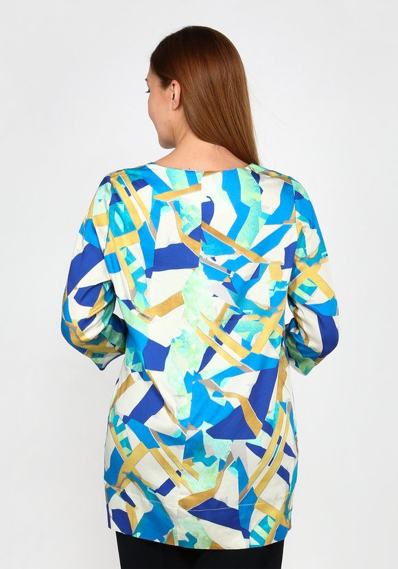 Блуза с принтом и декором шир.  580, рис. 3