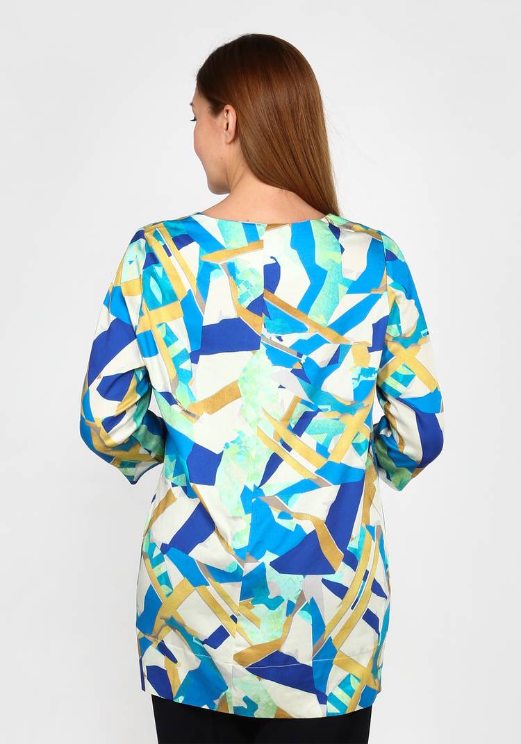 Блуза с принтом и декором шир.  750, рис. 3