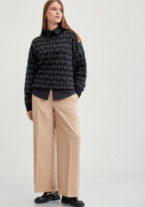 Брюки на эластичной ленте свободного кроя