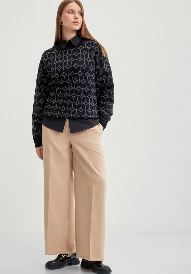 Брюки на эластичной ленте свободного кроя шир.  750, рис. 18