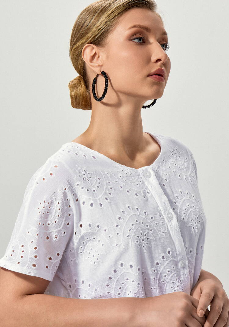 Платье ажурное с цельнокроеным рукавом шир.  750, рис. 5