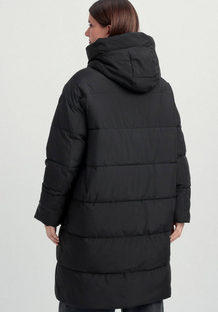 Пуховик стеганый с асимметричными карманами шир.  750, рис. 3