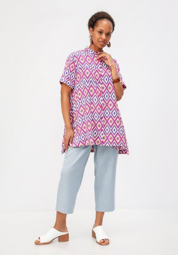 Блуза с геометрическим рисунком шир.  580, рис. 8