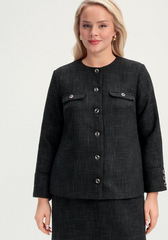 Пиджак из твида однобортный шир.  580, рис. 11