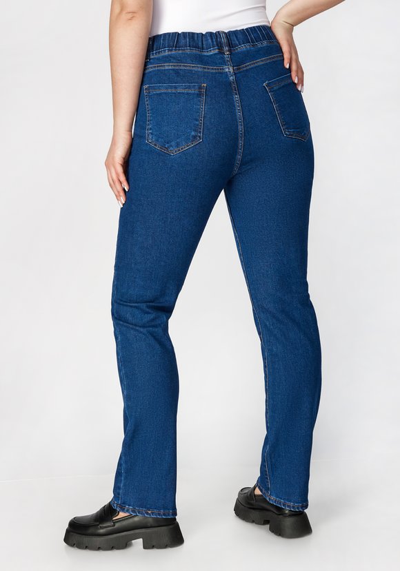 Джинсы женские с резинкой по талии Ульяна шир.  580, рис. 3