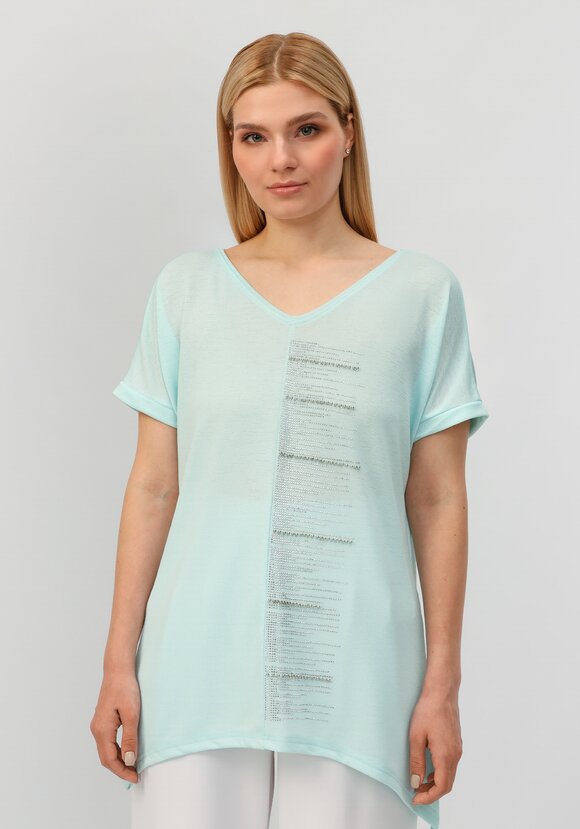 Блуза со стразами Аделина шир.  580, рис. 19