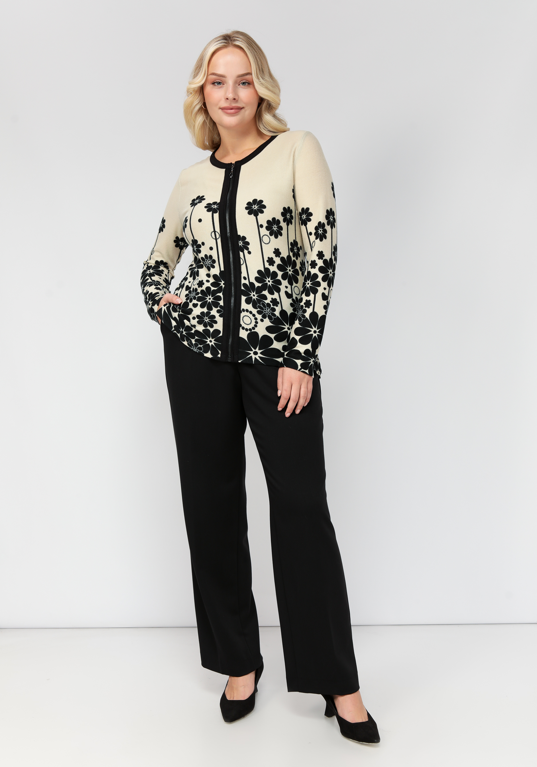 Блуза "Альма" Zolinger, цвет черный, размер 58 - фото 7