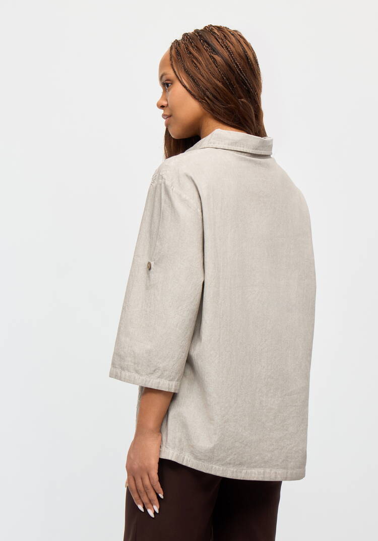 Рубашка с рукавом 3/4 и цветочным узором шир.  750, рис. 10