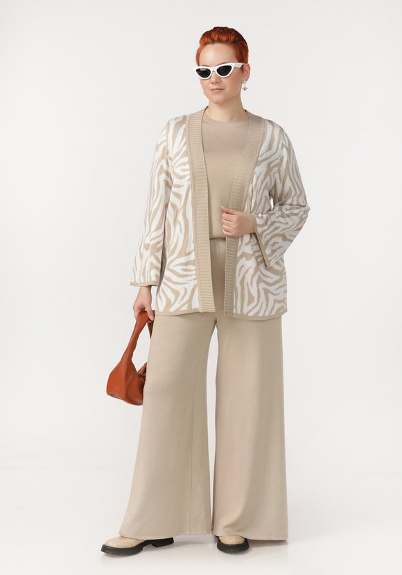 Кардиган с анималистическим рисунком и поясом шир.  580, рис. 1