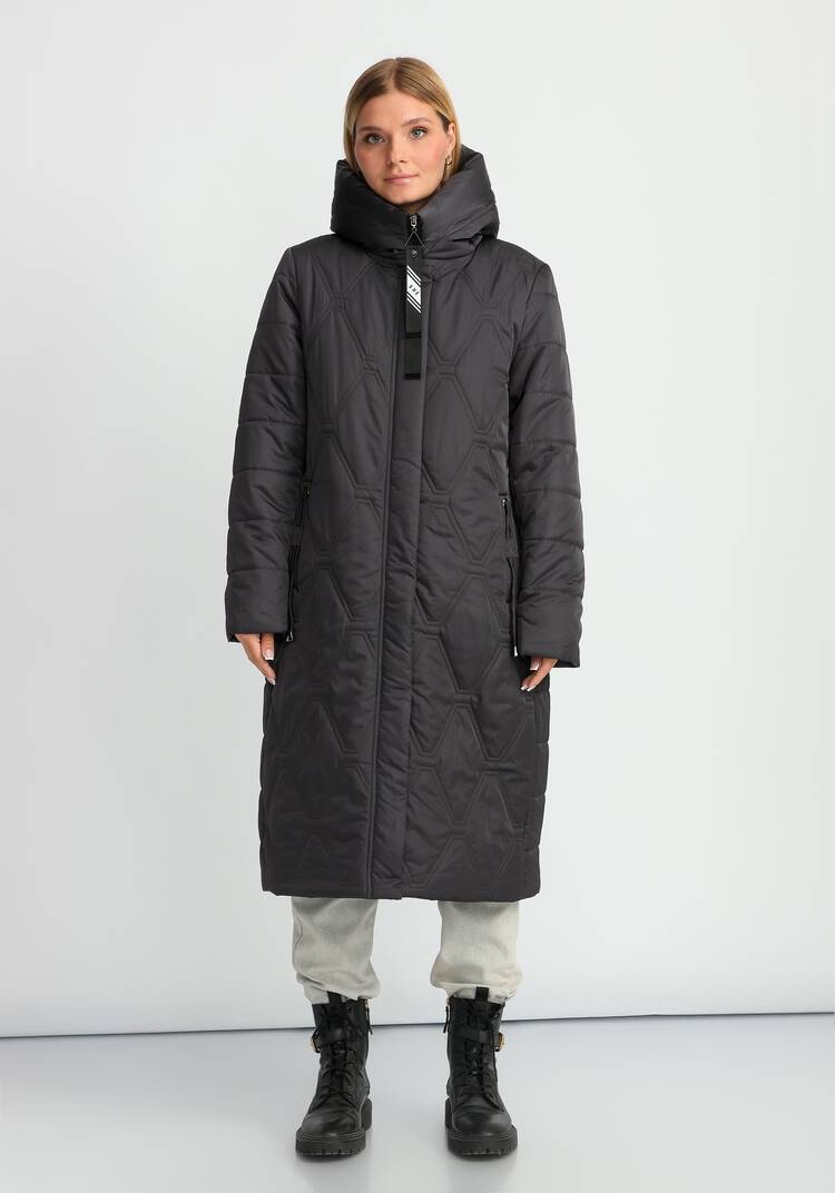 Удлиненное пальто с капюшоном шир.  750, рис. 11