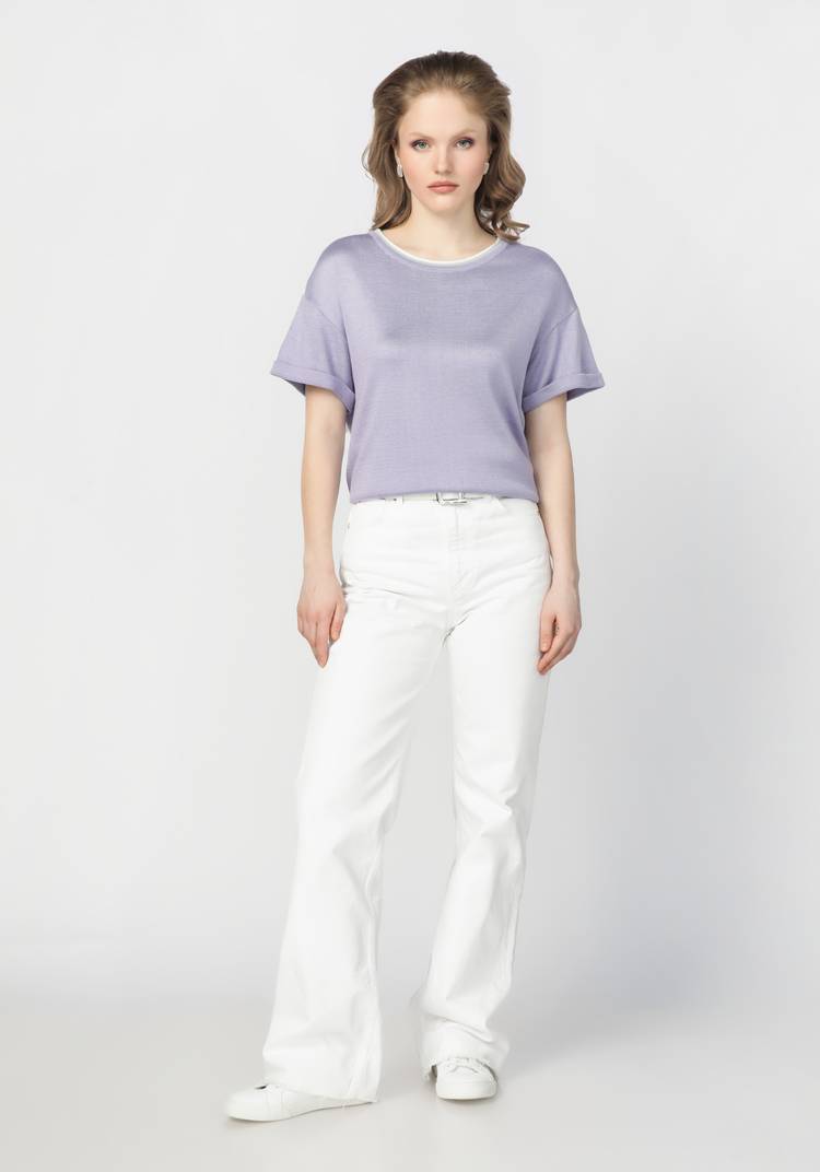 Футболка с отделкой по горловине шир.  750, рис. 22