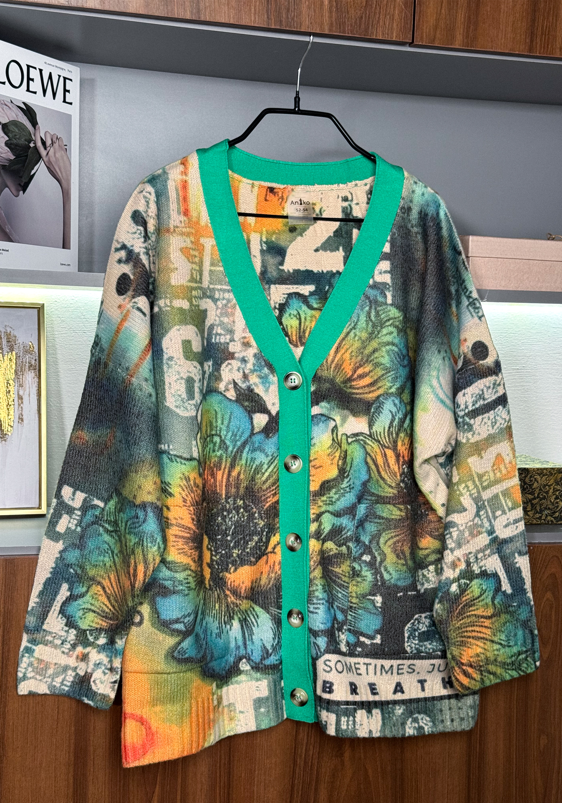 

Кардиган с пуговицами Resale, Зеленый