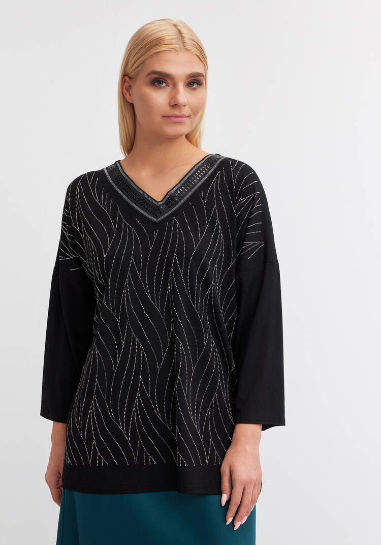 Блуза Изящные линии шир.  750, рис. 4