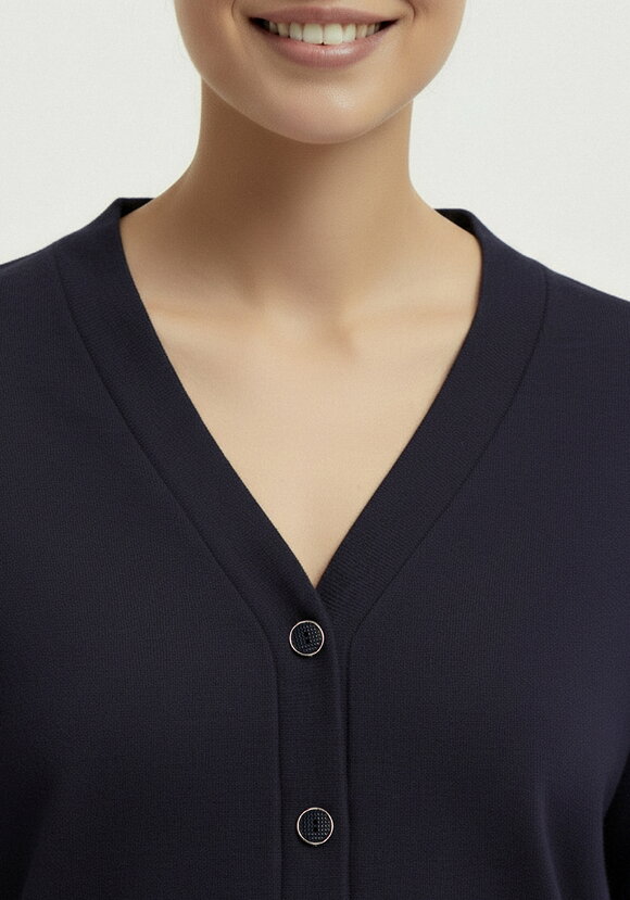 Кардиган на пуговицах утепленный шир.  580, рис. 5