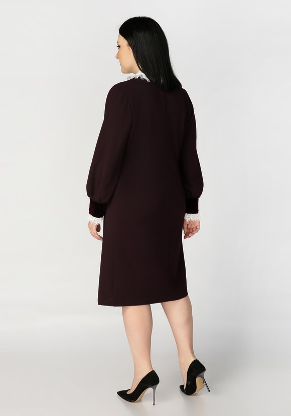 Платье с ажурным воротником шир.  580, рис. 7