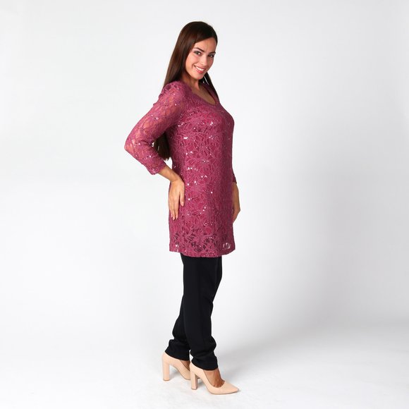 Туника из ажурной ткани шир.  580, рис. 5